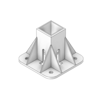 MODULAR SOLUTIONS MOUNTING FOOT 4 SIDED FOR 45 X 45 FULLY ENCLOSED